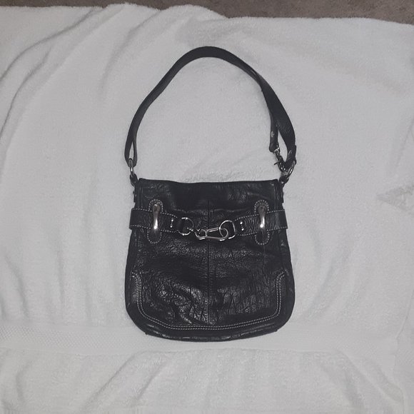 B. MAKOWSKY Black Genuine Pebble Leather Silver Hardware - Picture 13 of 13